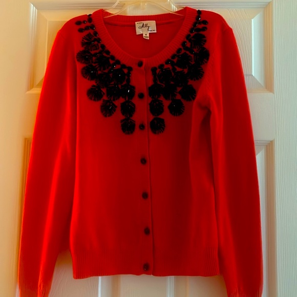 MILLY beaded cardigan size M - Picture 1 of 12